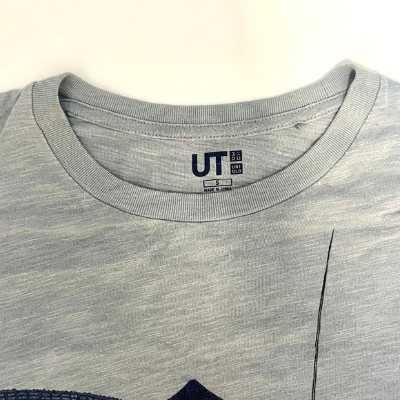 (men) uniqlo • 🎉LE🎉 hokusai blue gray ombré japanese graphic oversized tshirt - Picture 9 of 11